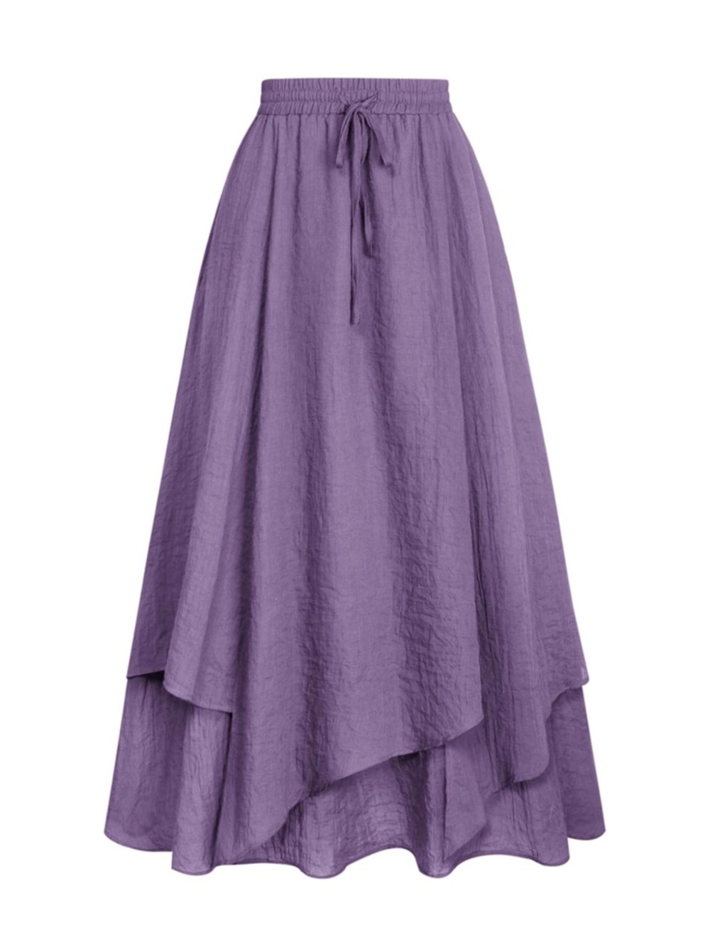Elegant Lavender Drawstring Renaissance Maxi Skirt XXL